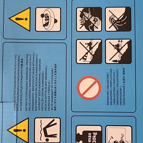 NIB Baby Swim Float, (L) ages 12-36 months, comes with pump and canopy - Picture 8 of 12